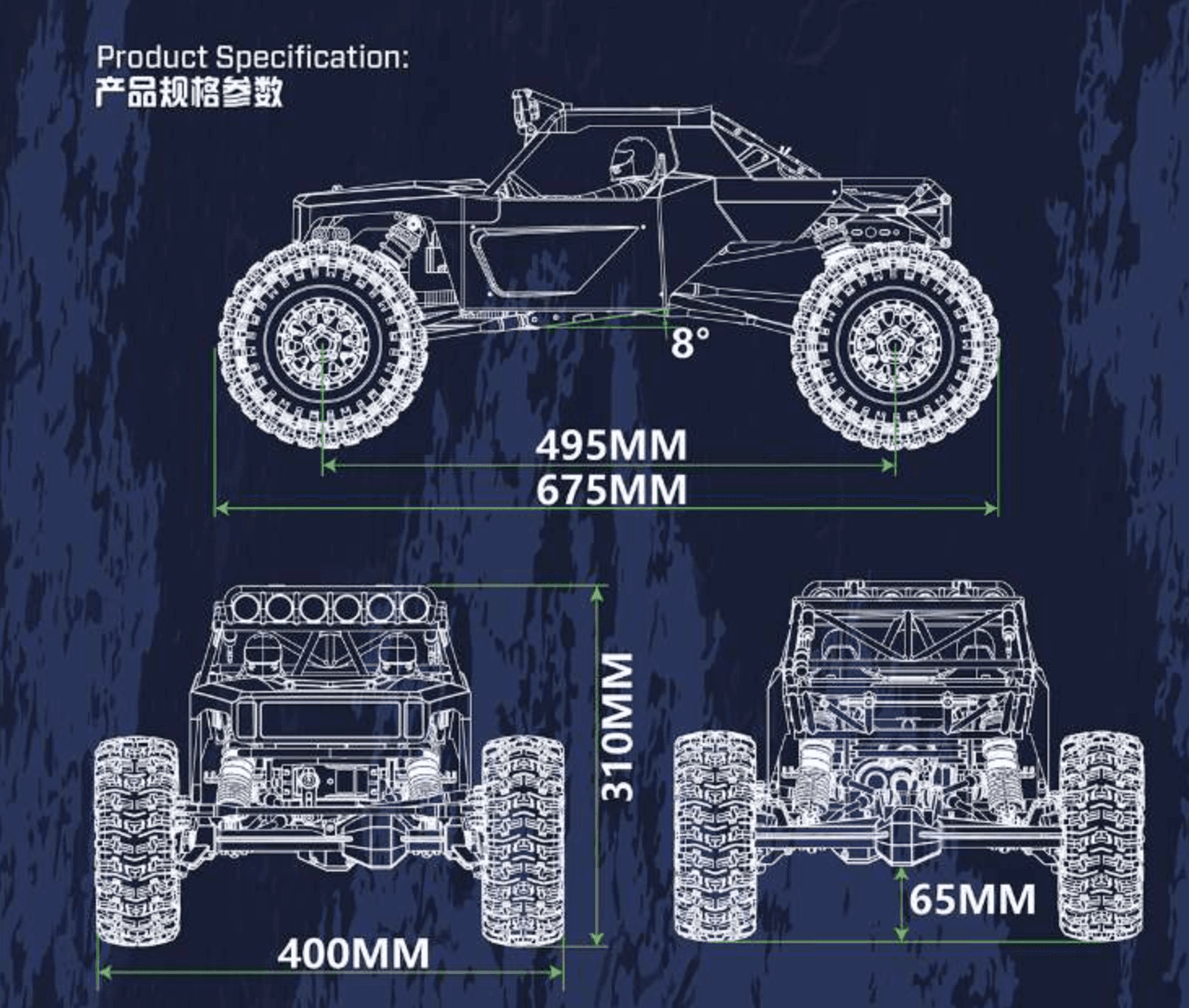 Crawler Yikong Rock Scale Slide 1/6 - YK4061 vert