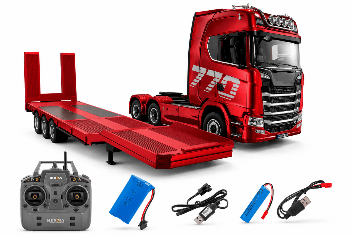 Combo Camion + remorque Scania 770S V8 LKW RTR 1/18 DF Models 3218 et 3219 - Breizh Modélisme.