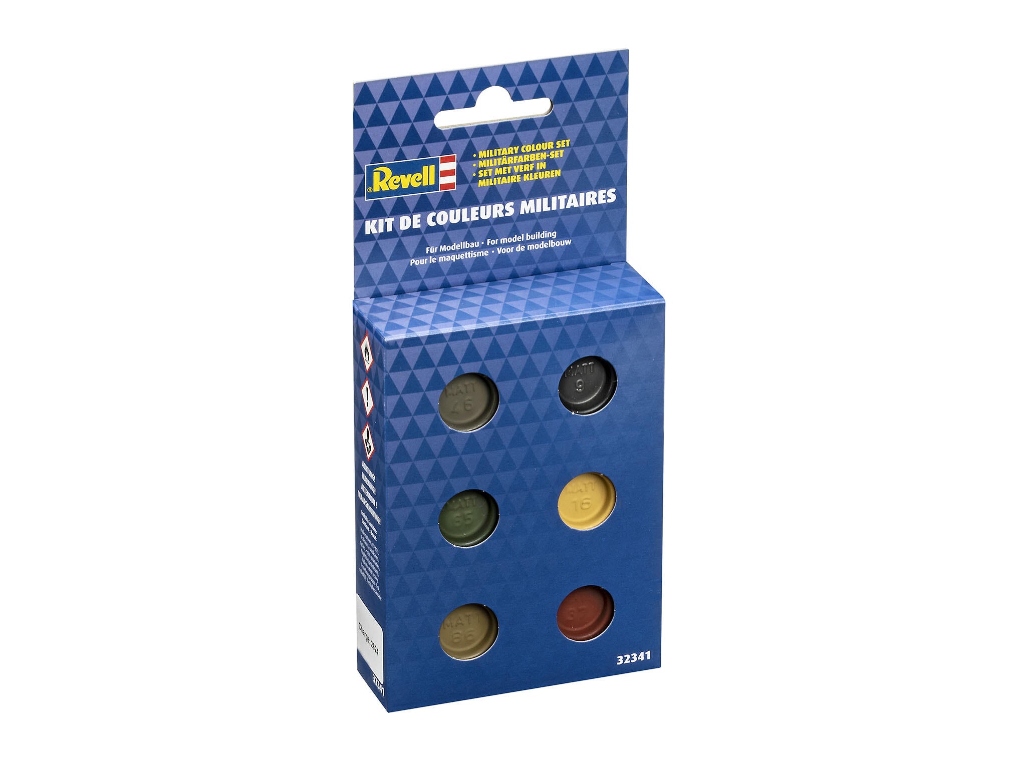 Couleurs militaires 6 pots (14ml) Peinture à maquette Revell - Enamel 32341