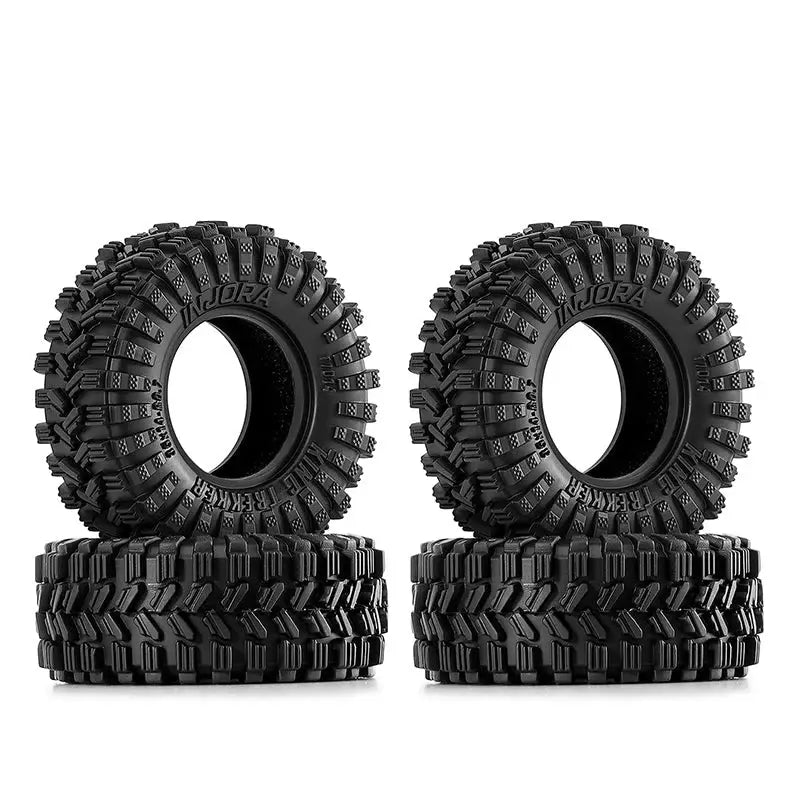 4 pneus Injora 0.7" 35*14mm King Trekker pour 1/30 SCX30