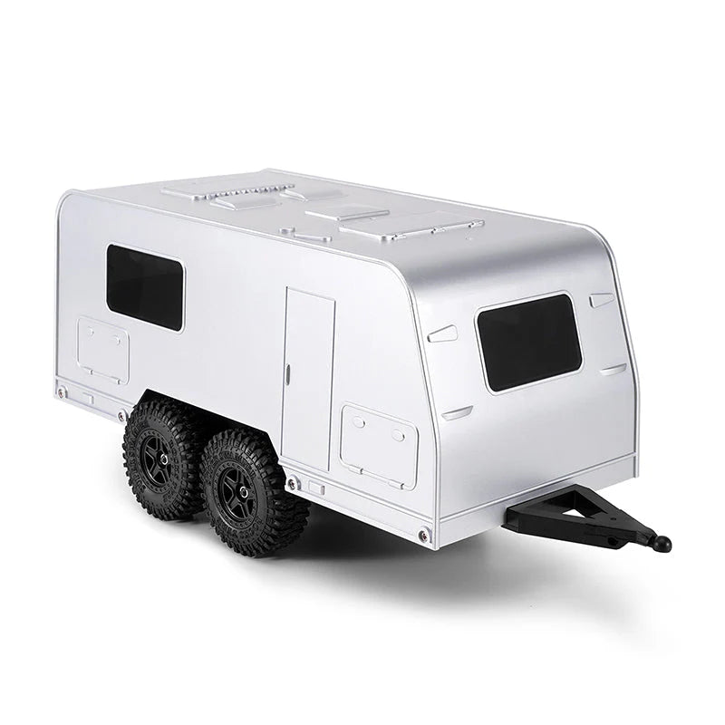 Remorque de camping-car silver INJORA avec attelage pour 1/18 TRX4M - AX-TC09SR - Breizh Modélisme.