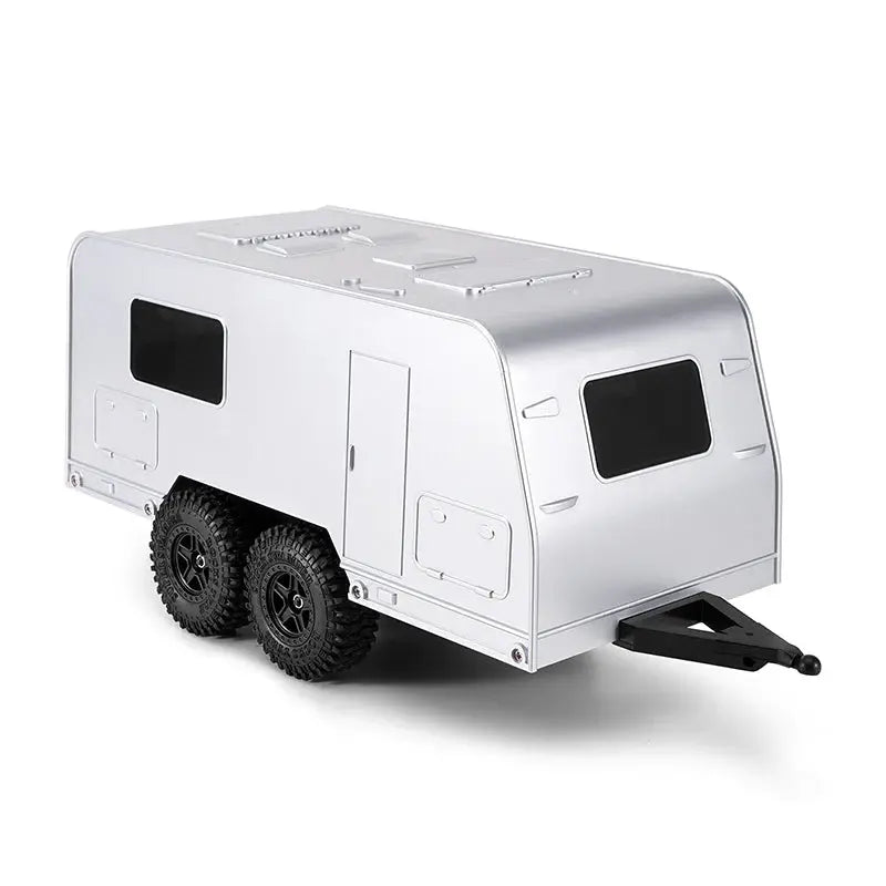 Remorque de camping-car silver INJORA avec attelage pour 1/18 TRX4M - AX-TC09SR - Breizh Modélisme.