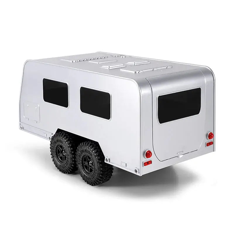 Remorque de camping-car silver INJORA avec attelage pour 1/18 TRX4M - AX-TC09SR - Breizh Modélisme.