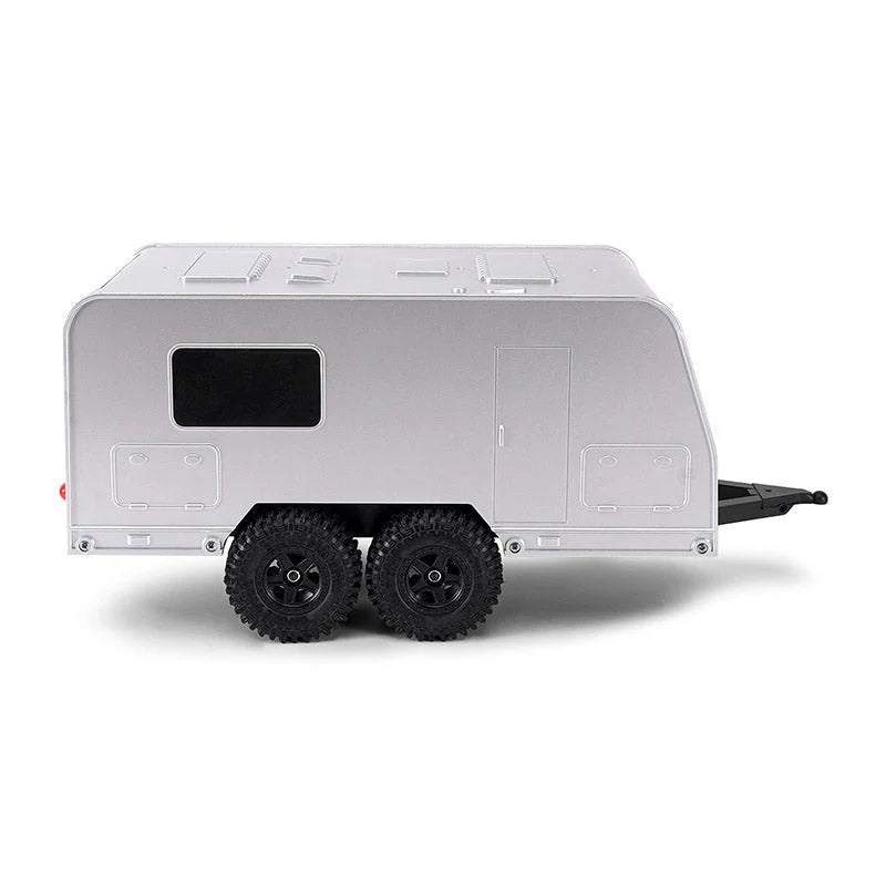 Remorque de camping-car silver INJORA avec attelage pour 1/18 TRX4M - AX-TC09SR - Breizh Modélisme.