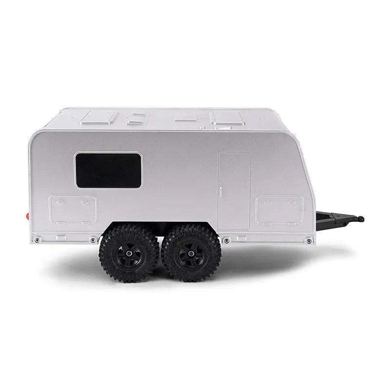 Remorque de camping-car silver INJORA avec attelage pour 1/18 TRX4M - AX-TC09SR - Breizh Modélisme.