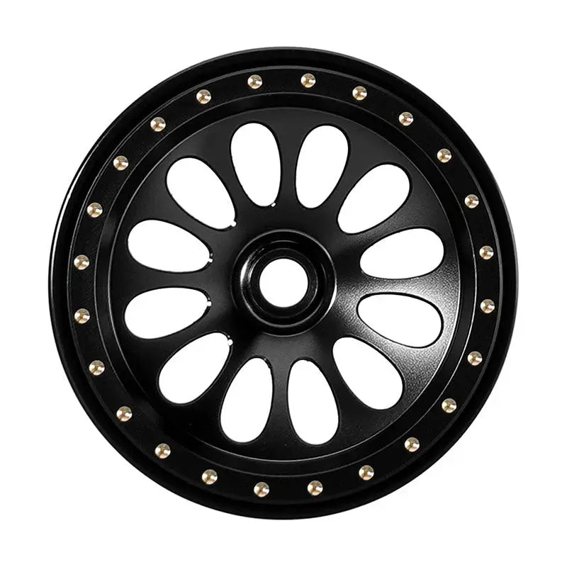 4 jantes en laiton noir ondulé Injora 0,7" D19 pour 1/30 SCX30 (W7005)