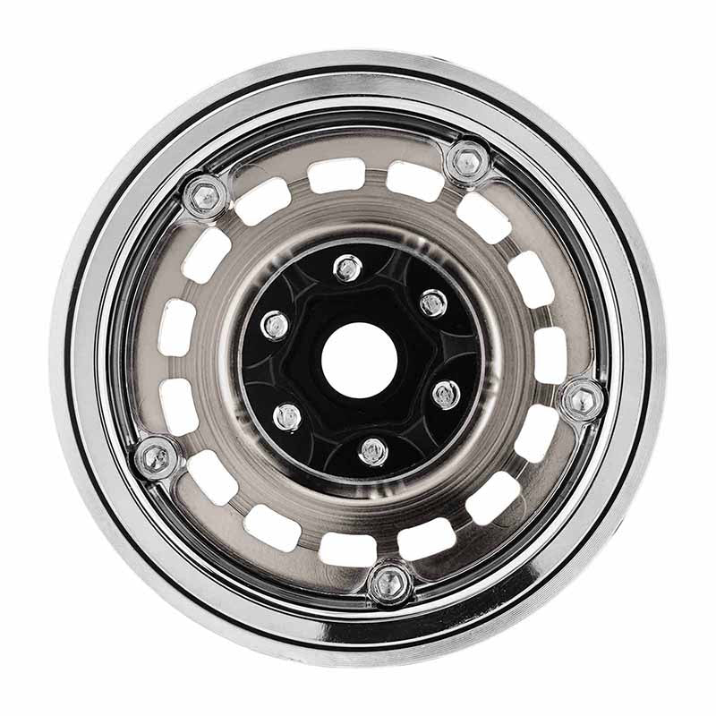 4 jantes INJORA 1,9" chrome en aluminium CNC pour crawlers RC 1/10 (W1903)