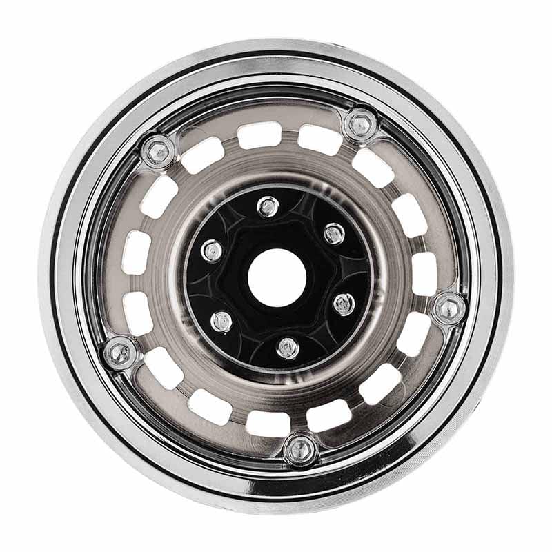 4 jantes INJORA 1,9" chrome en aluminium CNC pour crawlers RC 1/10 (W1903)