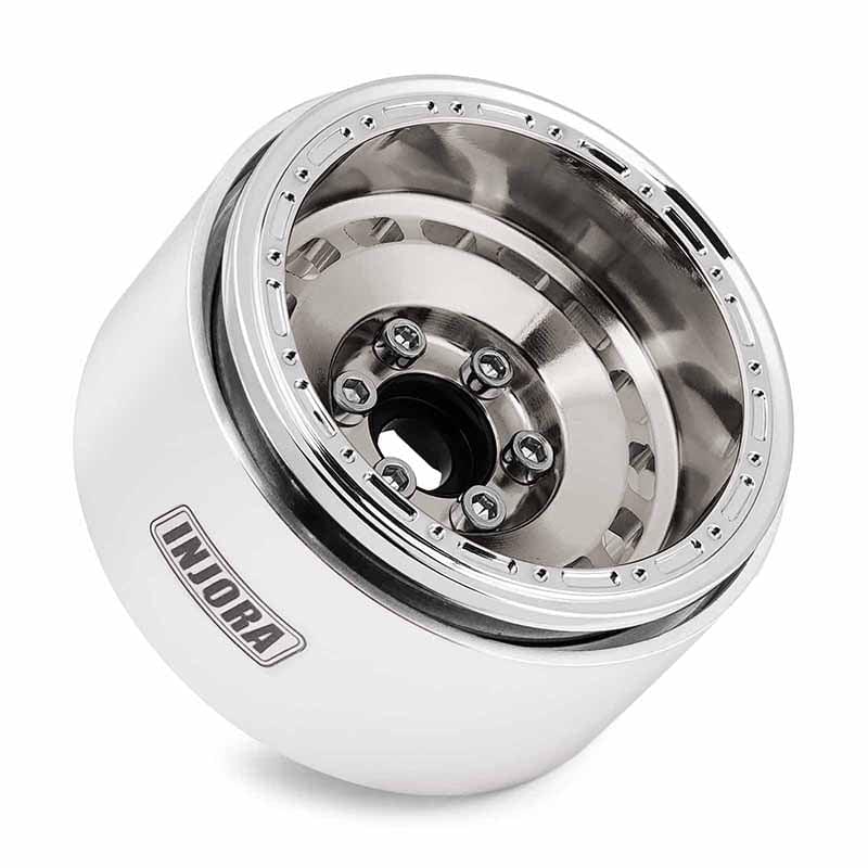 4 jantes INJORA 1,9" chrome en aluminium CNC pour crawlers RC 1/10 (W1903)
