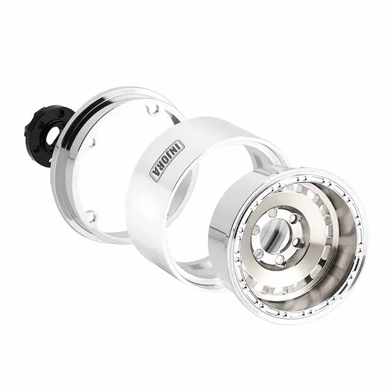 4 jantes INJORA 1,9" chrome en aluminium CNC pour crawlers RC 1/10 (W1903)