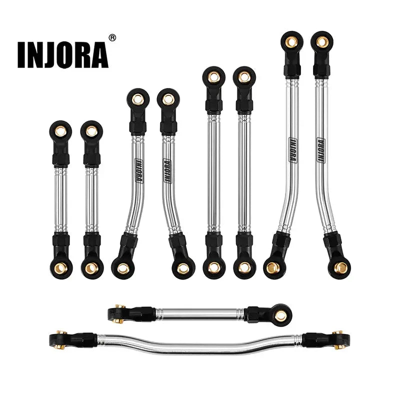 Jeu de biellettes de direction et de bras de suspension INJORA en acier inoxydable pour HPI Venture18 - Breizh Modélisme.