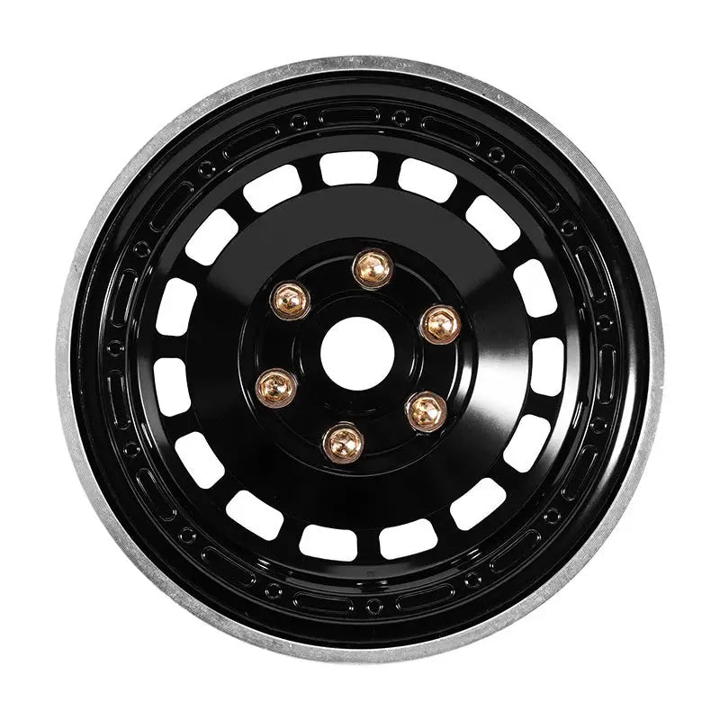 4 jantes INJORA 1,9" noir en aluminium CNC pour crawlers RC 1/10 (W1903)