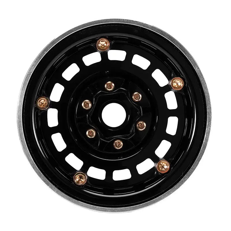 4 jantes INJORA 1,9" noir en aluminium CNC pour crawlers RC 1/10 (W1903)