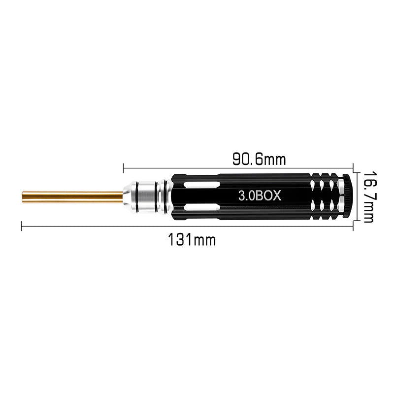 Tournevis cruciforme 2 mm + clé hexagonale 3 mm Injora pour Axial SCX30 1/30