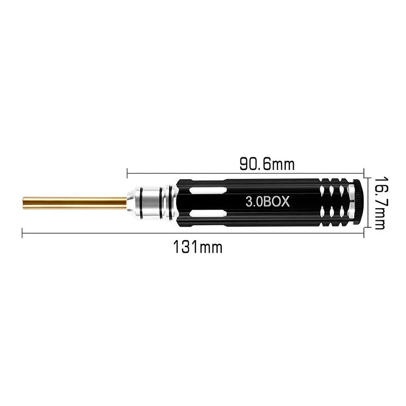 Tournevis cruciforme 2 mm + clé hexagonale 3 mm Injora pour Axial SCX30 1/30