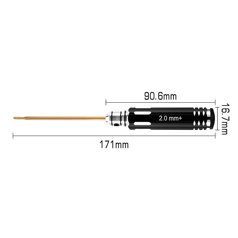 Tournevis cruciforme 2 mm + clé hexagonale 3 mm Injora pour Axial SCX30 1/30