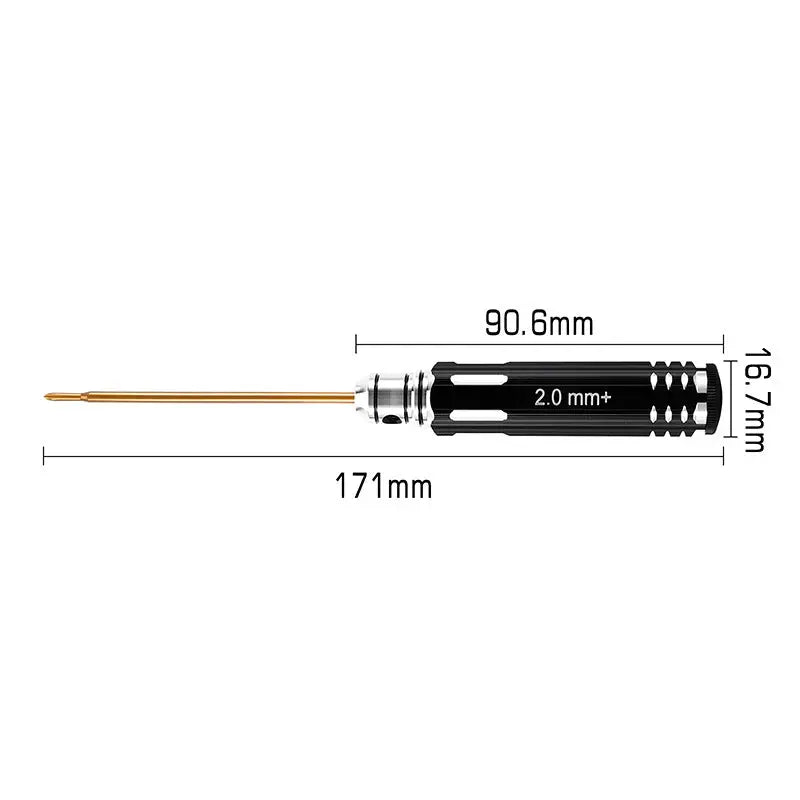 Tournevis cruciforme 2 mm + clé hexagonale 3 mm Injora pour Axial SCX30 1/30