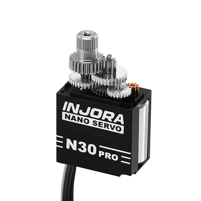 Servo N30 Nano PRO en aluminium avec servo-sauveur Injora pour SCX30 1/30 - Breizh Modélisme.