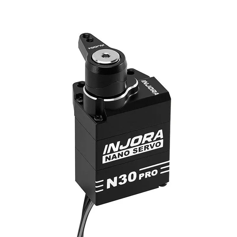 Servo N30 Nano PRO en aluminium avec servo-sauveur Injora pour SCX30 1/30 - Breizh Modélisme.