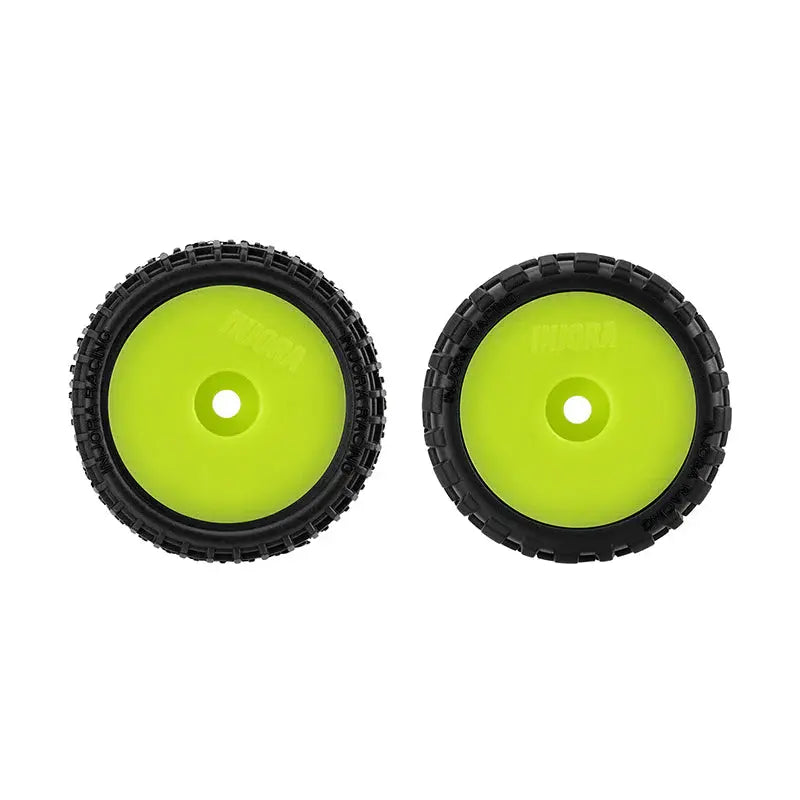 4 roues de Buggy Injora non collées Losi Micro-B 1/24 jaune - MBT03-YE