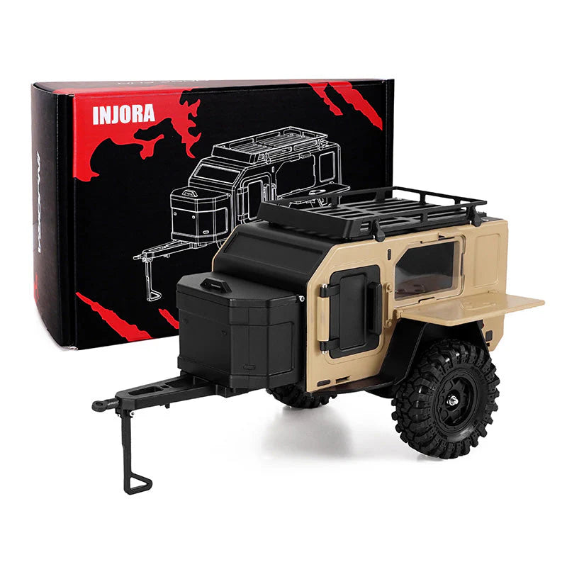 Remorque tout-terrain INJORA pour crawler 1/18 et 1/24 TRX4M SCX24 - DG-TC10YE