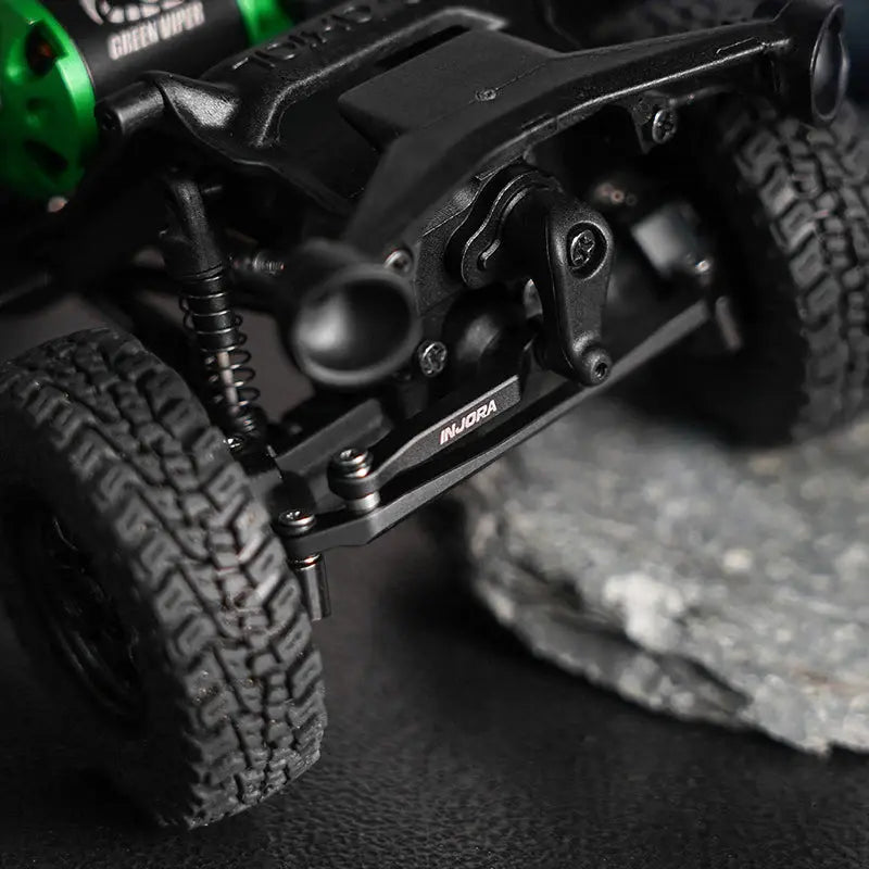 Biellettes de direction en laiton noir Injora pour Axial SCX30 1/30