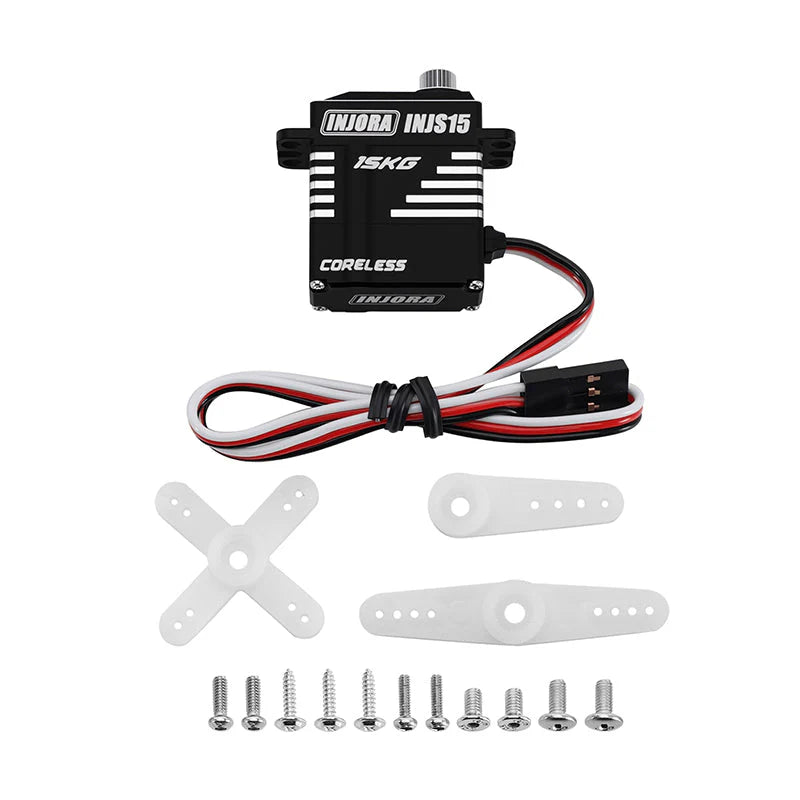 Micro servo sans noyau à couple élevé 15kg pour crawler 1/18 et 1/24 - INJS15