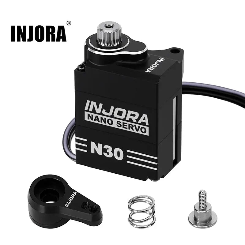 Servo N30 Nano en aluminium avec servo-sauveur Injora pour SCX30 1/30