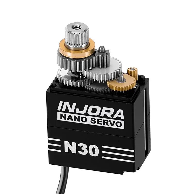Servo N30 Nano en aluminium avec servo-sauveur Injora pour SCX30 1/30