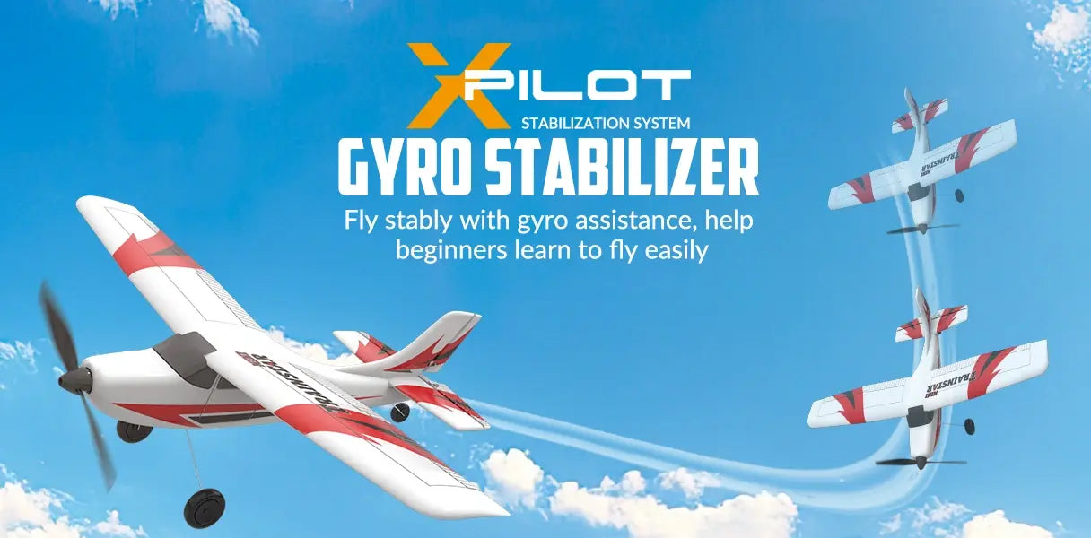Avion RC débutant V761-1 Volantex Trainstar Mini 3 voies Gyro 400mm RTF Rouge