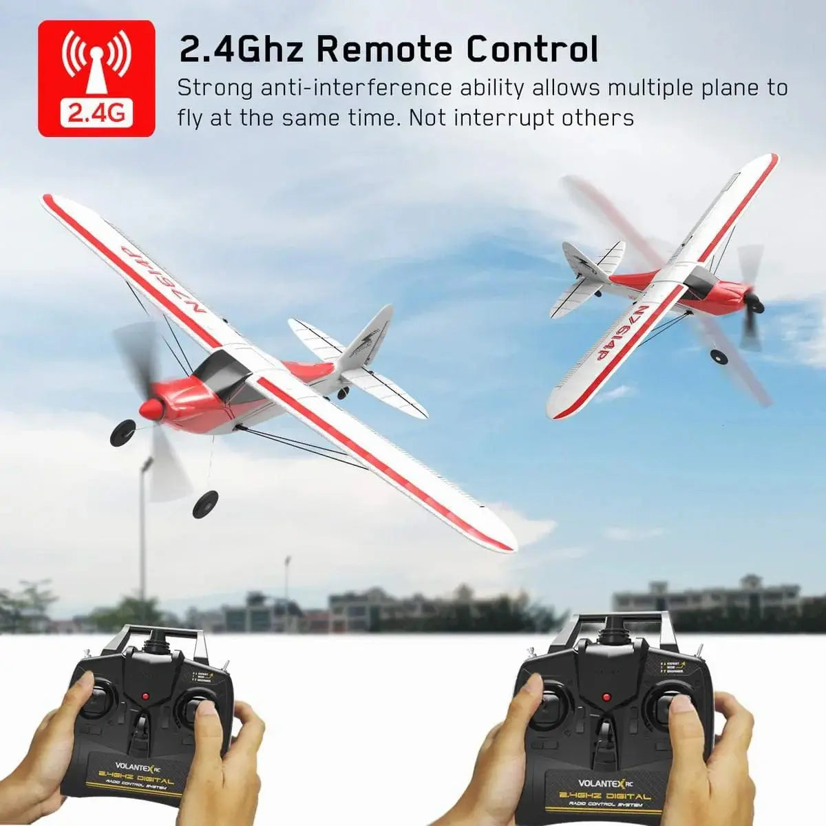 Avion RC débutant V761-4 Volantex SPORT CUB 500 4CH avec stabilisateur de vol