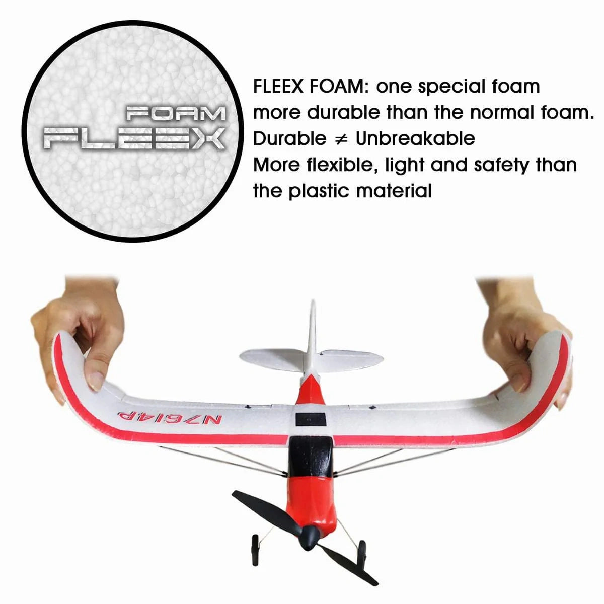 Avion RC débutant V761-4 Volantex SPORT CUB 500 4CH avec stabilisateur de vol