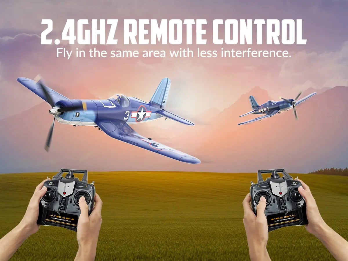 Avion RC débutant Volantex Corsair F4U 4CH avec stabilisateur de vol EPP RTF - V761-8V2
