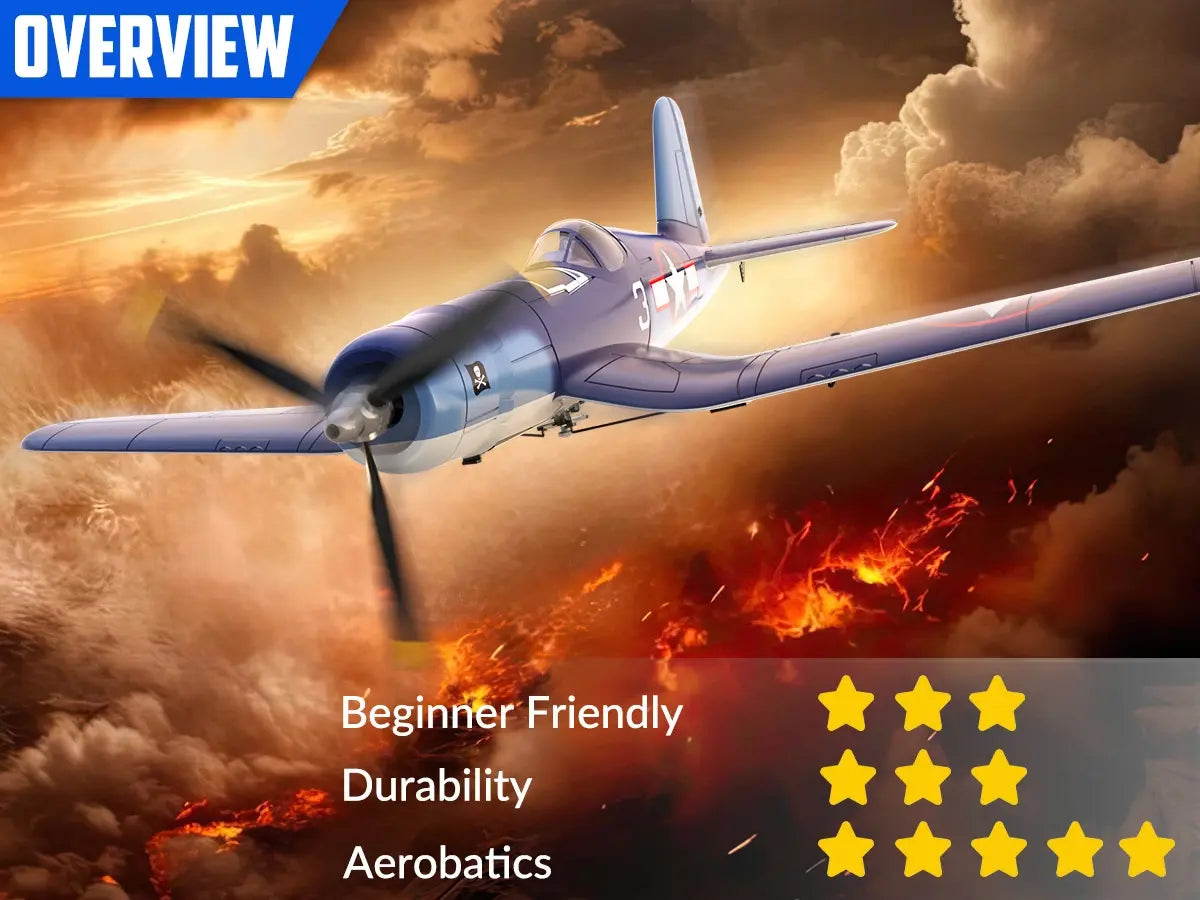 Avion RC débutant Volantex Corsair F4U 4CH avec stabilisateur de vol EPP RTF - V761-8V2