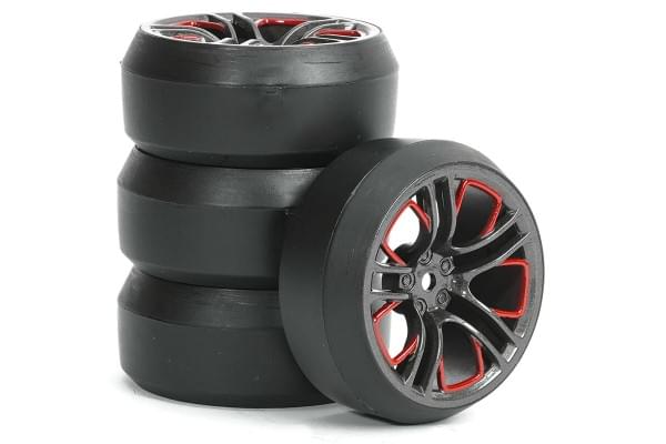 4 roues de drift 1/10 Fastrax D3 graphite