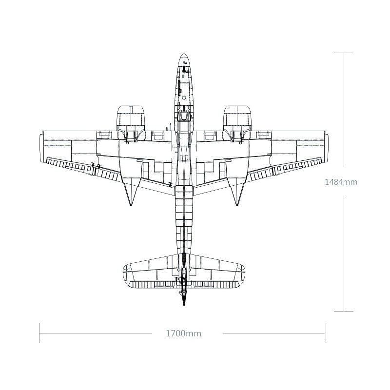 FMS 1/9 Plane 1700mm F7F Tigercat Blue PNP kit