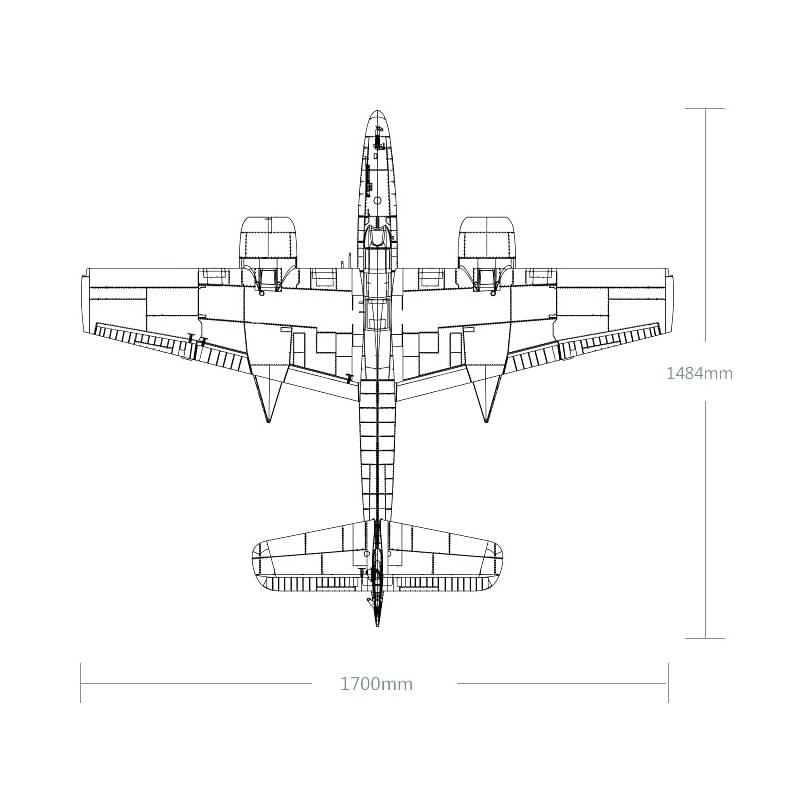 FMS 1/9 Plane 1700mm F7F Tigercat Blue PNP kit