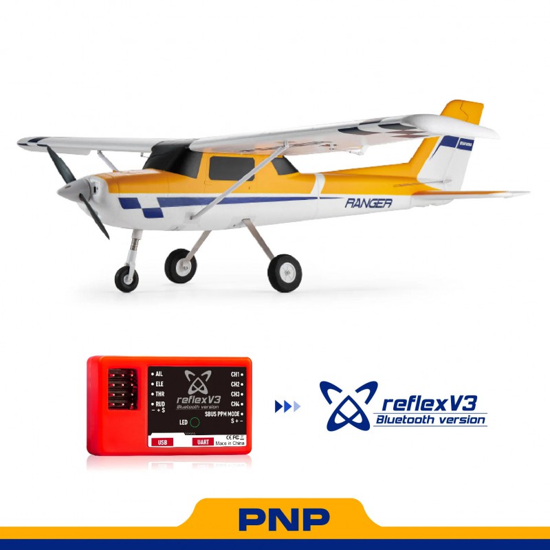 Avion FMS 1220mm Ranger V2 EP PNP reflex V3 jaune FMS147 (sans accu, chargeur, radio)