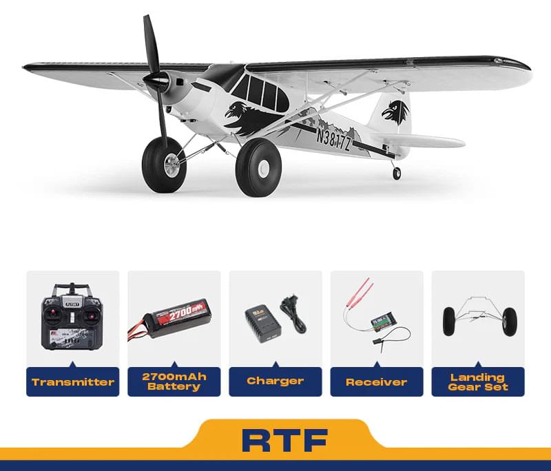 Avion FMS 1700mm PA-18 Super Cub V2 RTF 1/8 (avec radio, accu, chargeur)