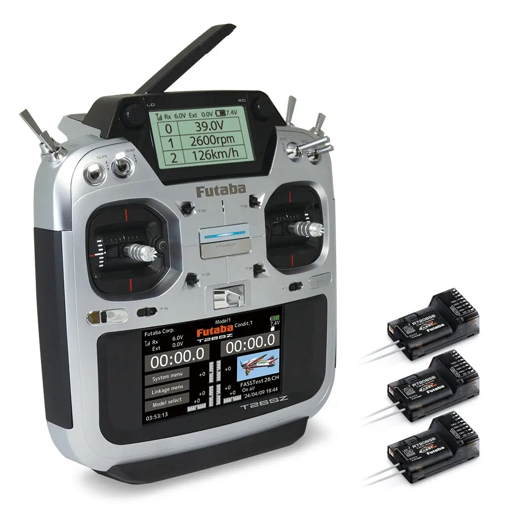 Radio Futaba T26SZ FASSTest26 + 3 récepteur R7208SB 2S LiPo
