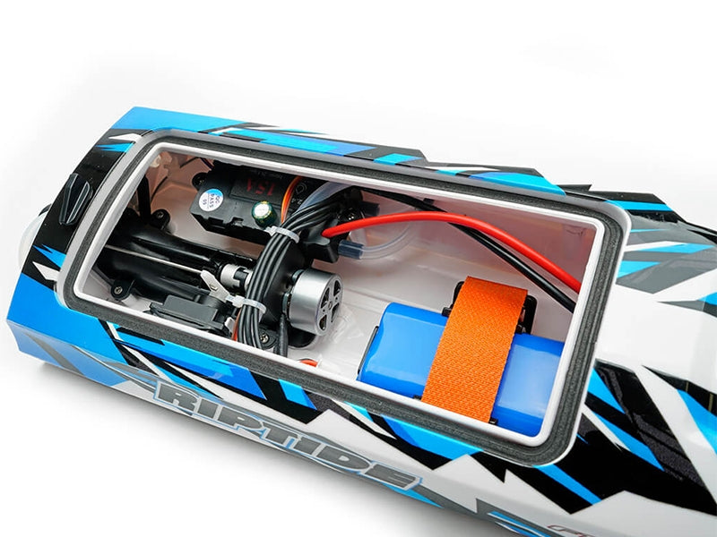 Bateau RC haute vitesse Riptide Turbojet Brushless 41cm bleu