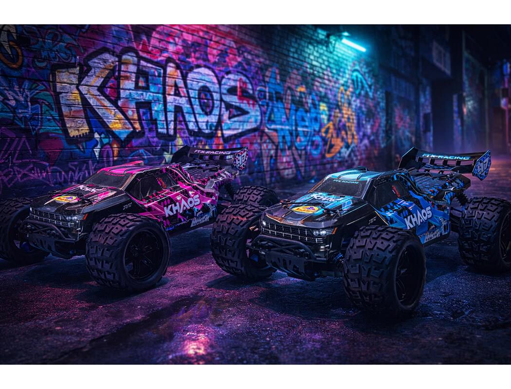 FTX Khaos 1/10 Truggy Tout-Terrain Brushless 3S 4WD – Fushia (FTX5564)