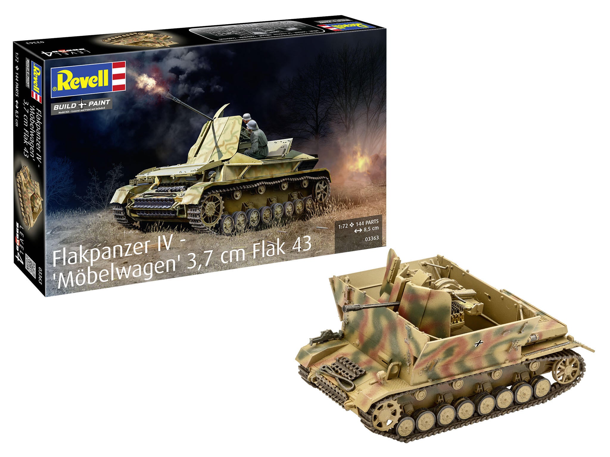 Maquette militaire Revell 03363 Flakpanzer IV - "Möbelwagen" 3,7 cm Flak 43