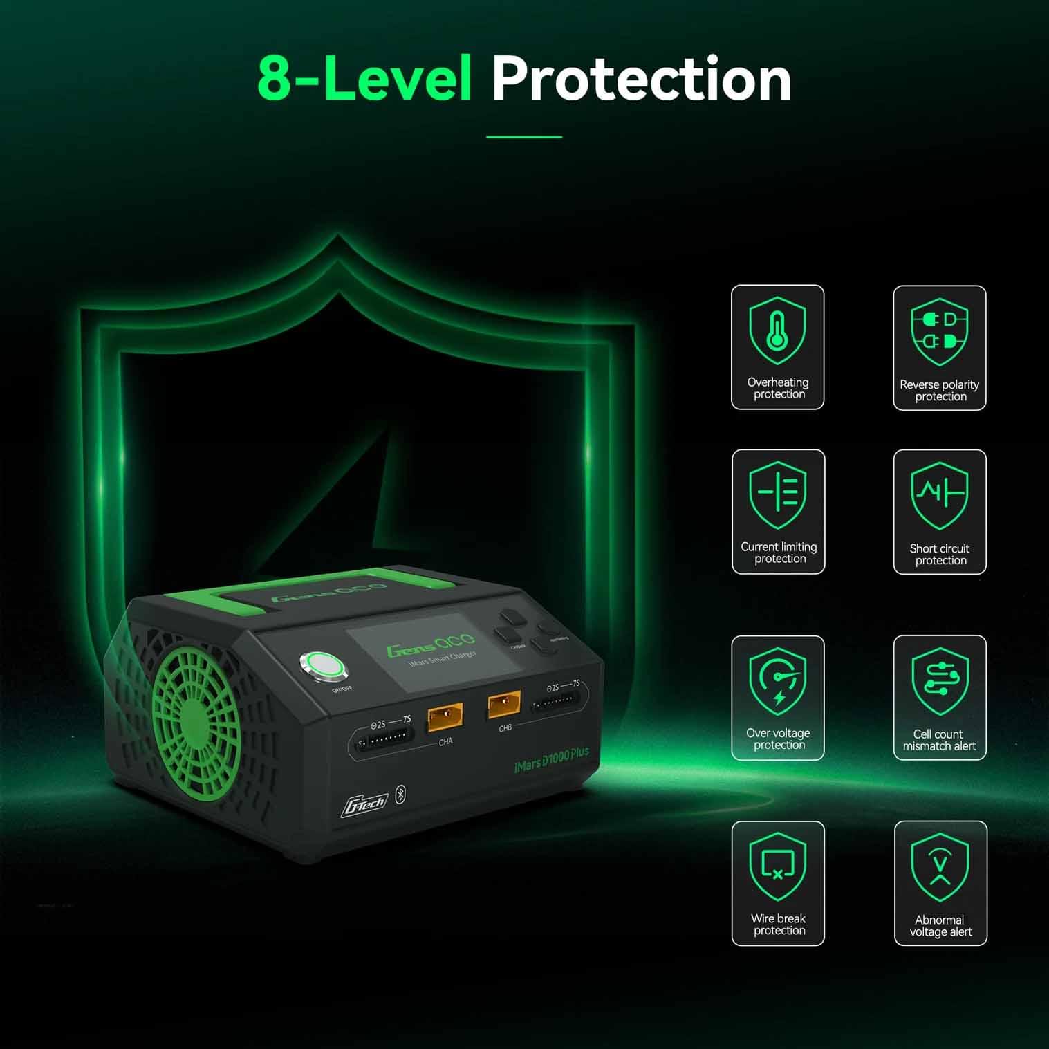 Chargeur duo intelligent Gens ace iMars D1000 CA 1000 W G-Tech - GEAD1000-EB