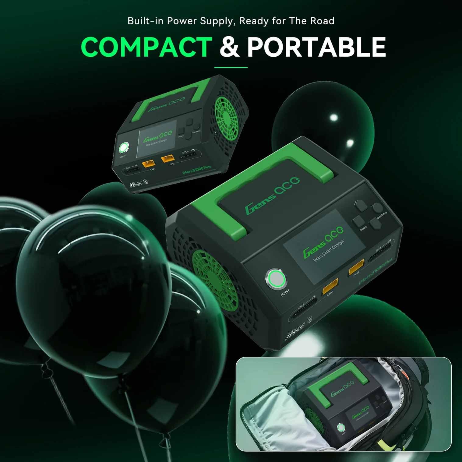 Chargeur duo intelligent Gens ace iMars D1000 CA 1000 W G-Tech - GEAD1000-EB