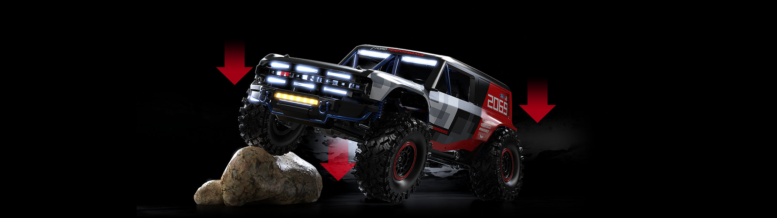 MJX Hyper GO H8P 1/8 RC Crawler Brushless Ford Bronco Baja 1000