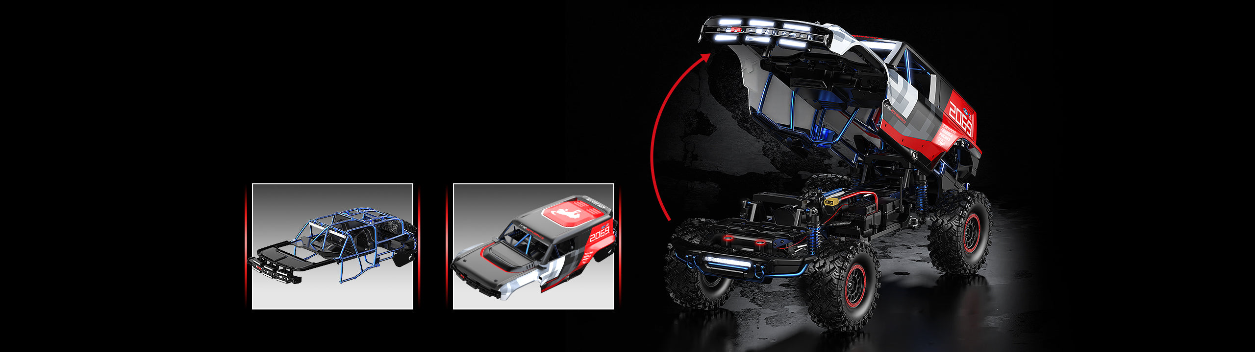 MJX Hyper GO H8P 1/8 RC Crawler Brushless Ford Bronco Baja 1000