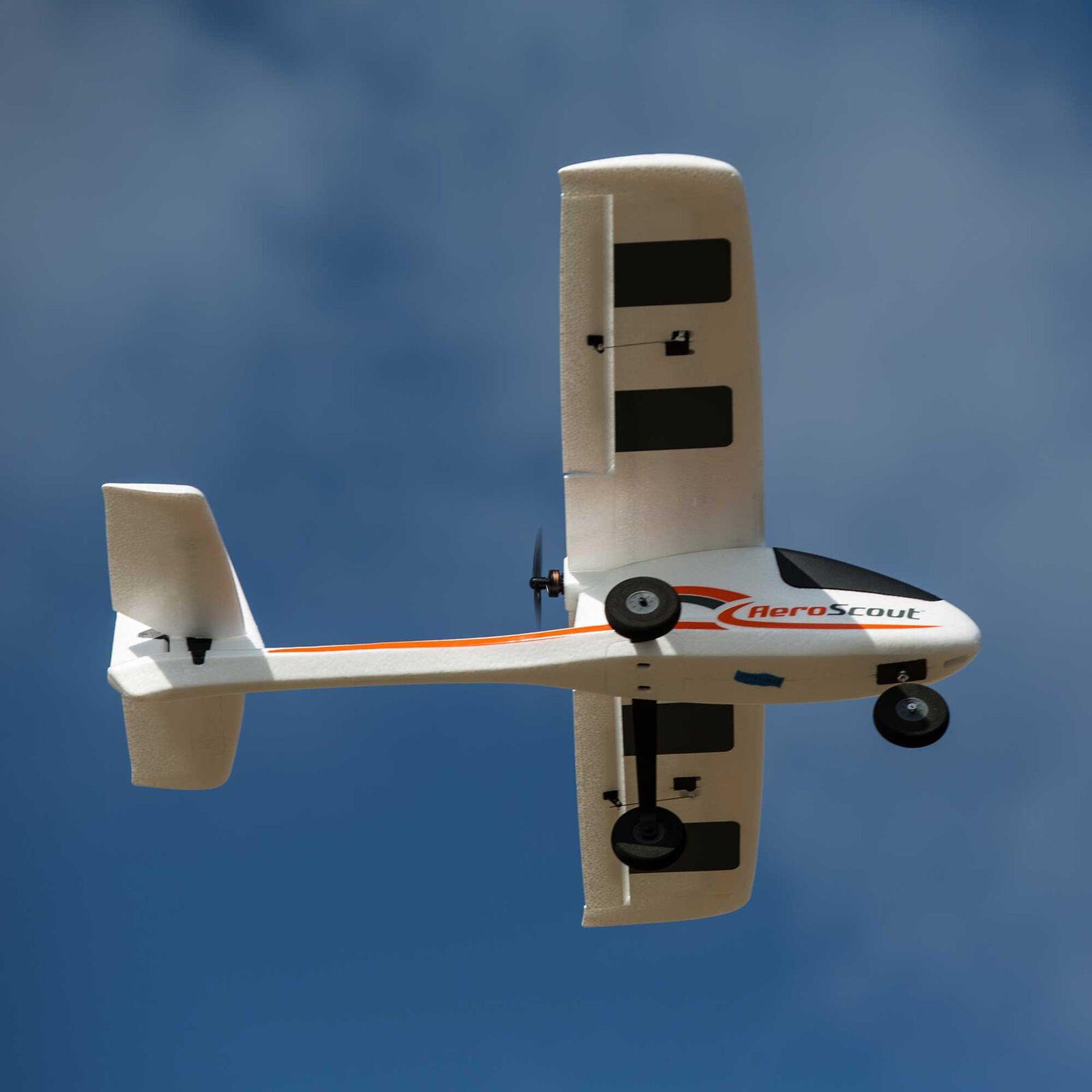 Avion RC HobbyZone AeroScout S 2 1.1m BNF Basic avec SAFE - Breizh Modélisme.