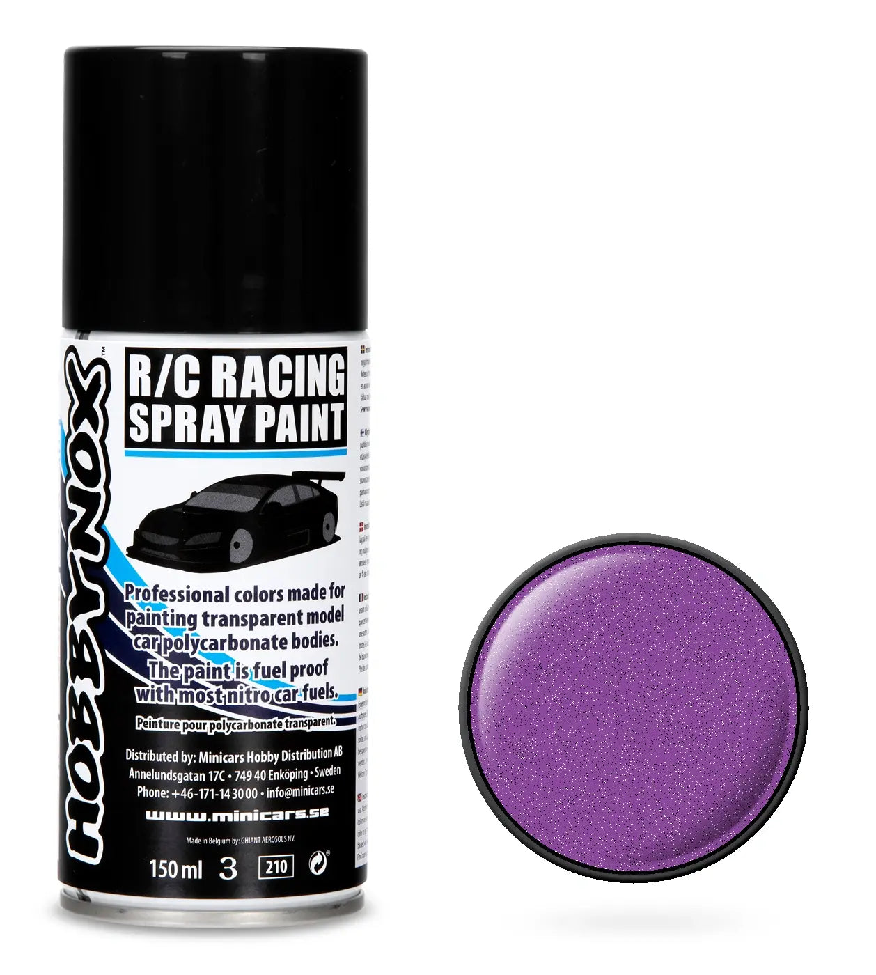 Peinture Lexan pour carrosserie violet métallisée 150ml - HN1205 - Breizh Modélisme.