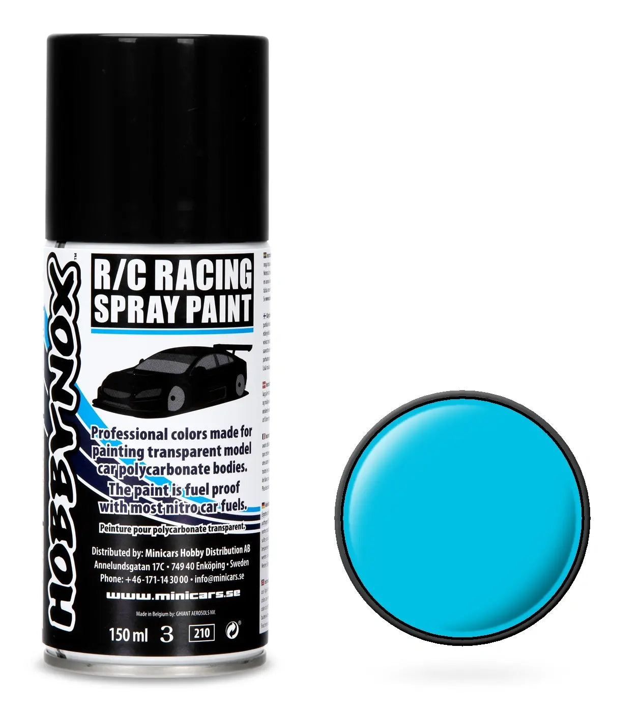 Peinture Lexan pour carrosserie bleu vif 150ml - HN1304 - Breizh Modélisme.